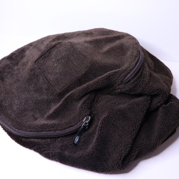 LOVESAC Squattoman Cover Beaver Phur Fleece Dark Brown - Picture 3 of 4